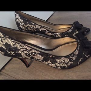 Ann Taylor Monique Peep-Toe Lace Pump